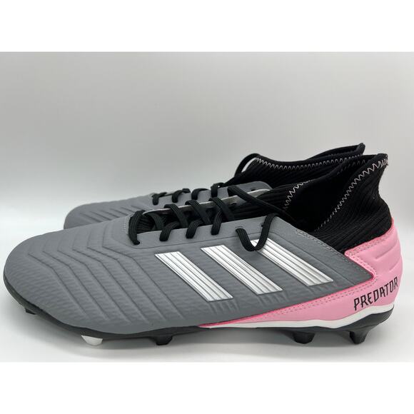 adidas Women's Predator 19.3 FG Soccer Cleats F97528 Grey/Pink Size 12 NWT - Picture 2 of 16